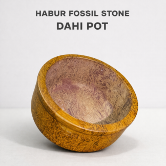 Habur Fossil Stone Curd Pot – Natural Yogurt Setting Pot