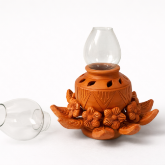 Premium Lotus Clay Akhand Jyot Lamp