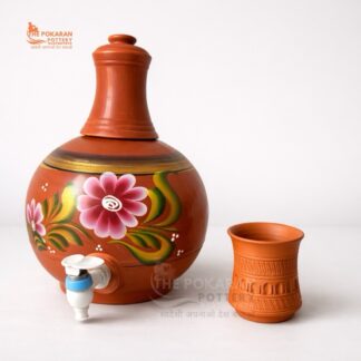 Handmade Terracotta Water Dispenser with Tap & Glass – 5 Litres

By The Pokaran Pottery