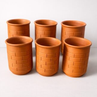 TERRACOTTA SELF COOLING GLASSES SET 6 Pcs