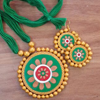 Terracotta Jewelry Set – Handcrafted Elegance  TPP 9 
By The Pokaran Pottery