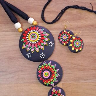 Terracotta Jewelry Set – Handcrafted Elegance  TPP 12
By The Pokaran Pottery