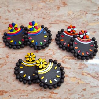 Handcrafted Terracotta Earrings (Set of 2 Pcs)  TP 2
By The Pokaran Pottery