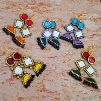 Handcrafted Terracotta Earrings (Set of 2 Pcs)  TP 4
By The Pokaran Pottery