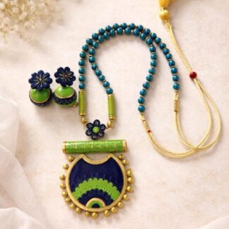 Terracotta Jewelry Set – Handcrafted Elegance  TPP 32
By The Pokaran Pottery