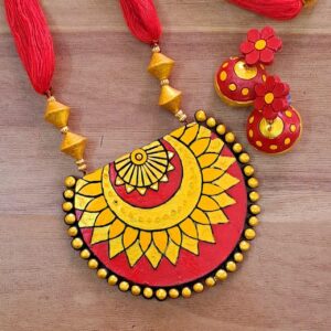 Terracotta Jewelry Set – Handcrafted Elegance TPP 28 By The Pokaran Pottery 