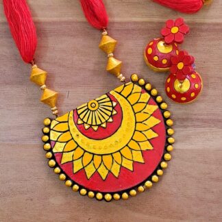 Terracotta Jewelry Set – Handcrafted Elegance TPP 28 By The Pokaran Pottery 