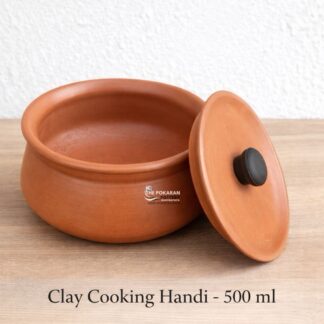 Clay Cooking Handi – 500 ml  By THE POKARAN POTTERY